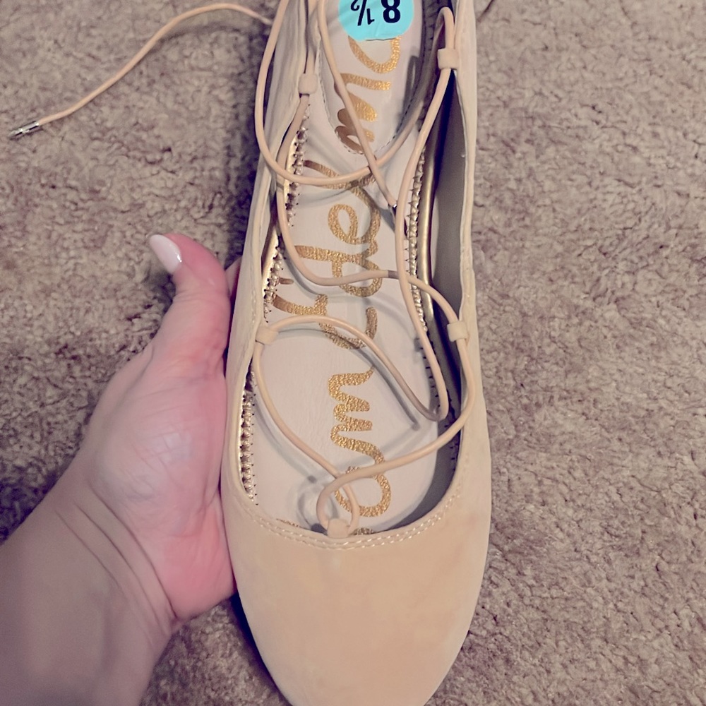 Sam Edelman brand new lace up flats, S suede  shoes